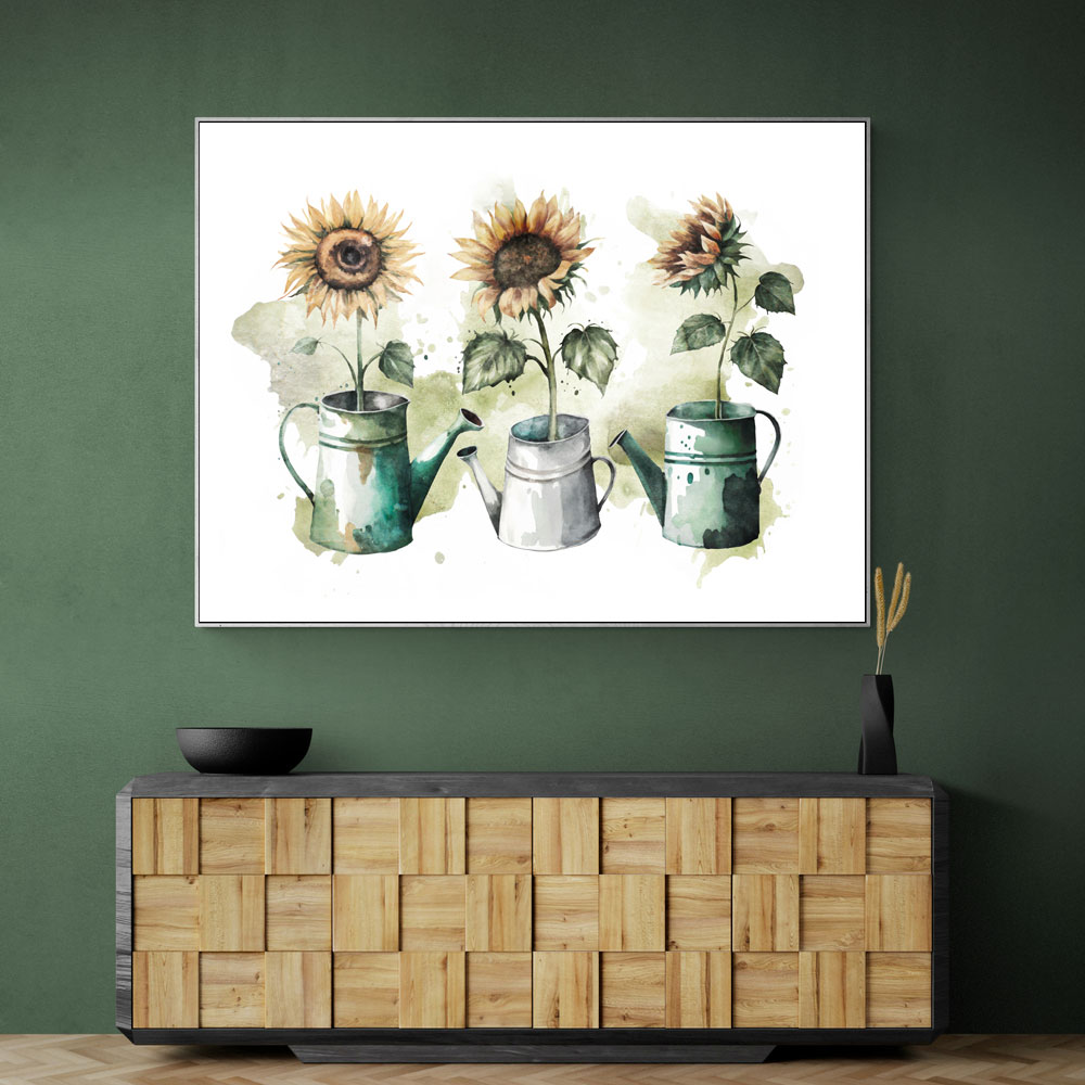 Three Sunflowers Wall Art