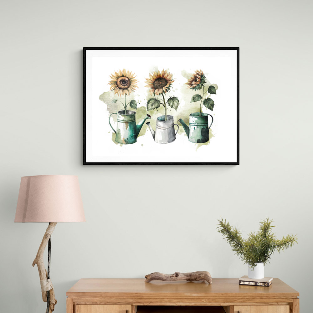 Three Sunflowers Wall Art