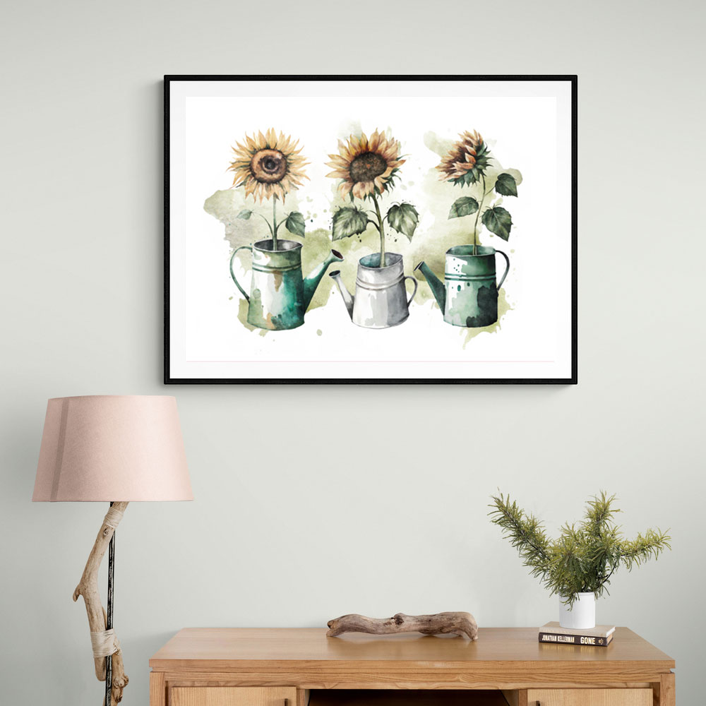 Three Sunflowers Wall Art