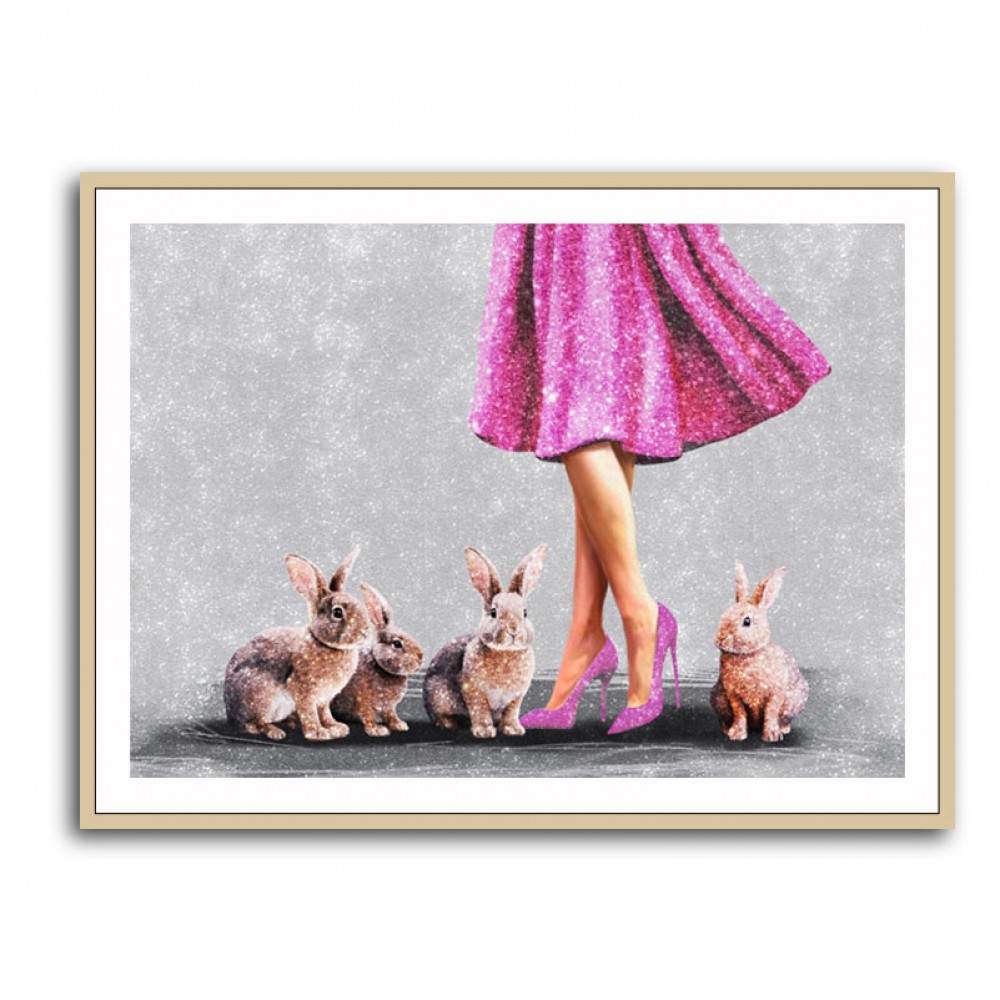 A Lady and Her Rabbits