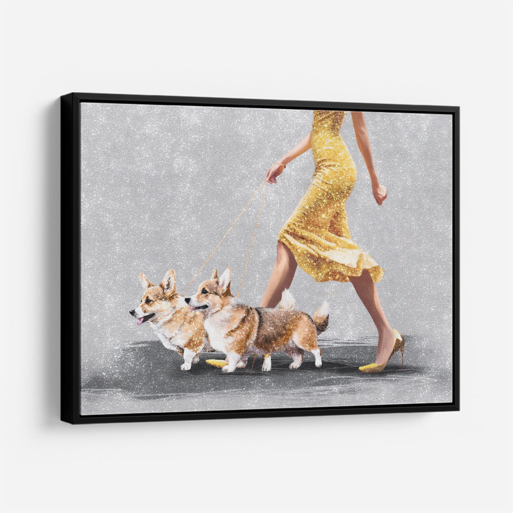 A Lady and Her Corgi's