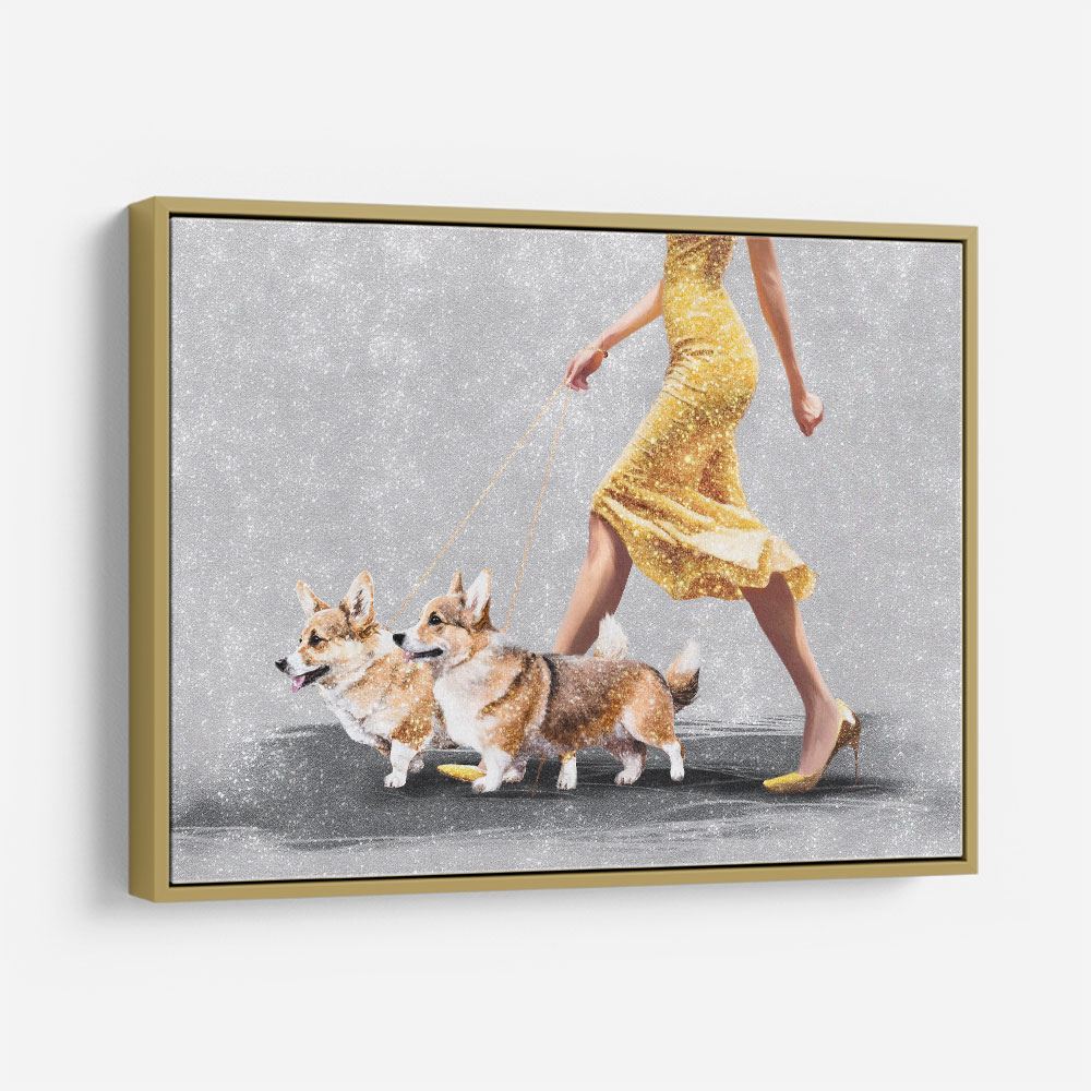 A Lady and Her Corgi's