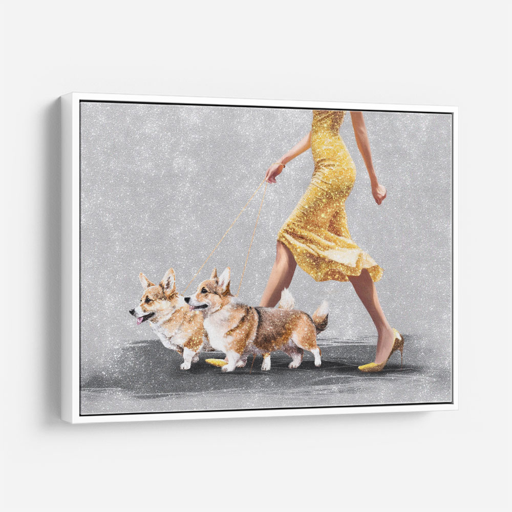 A Lady and Her Corgi's