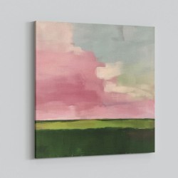 Pink Fields At Sunrise