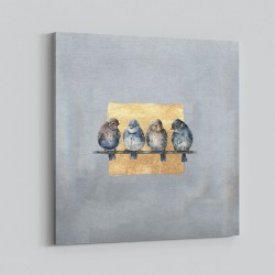 Sparrows On A Branch