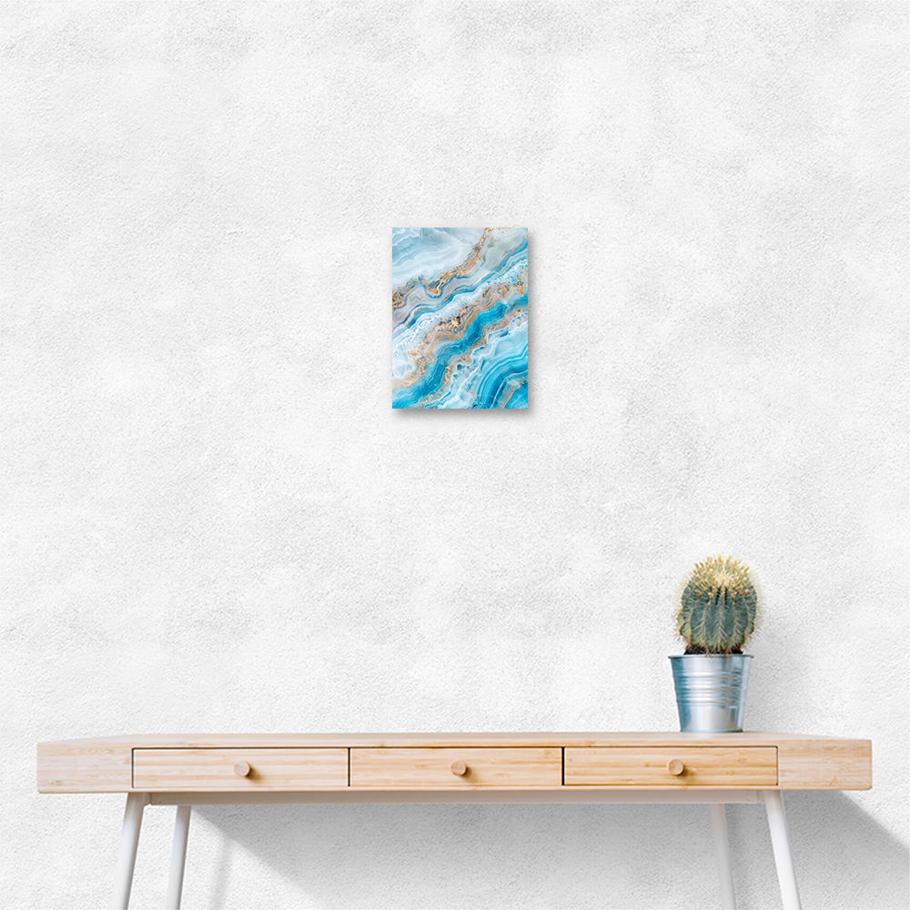 Turquoise Crystal With Gold