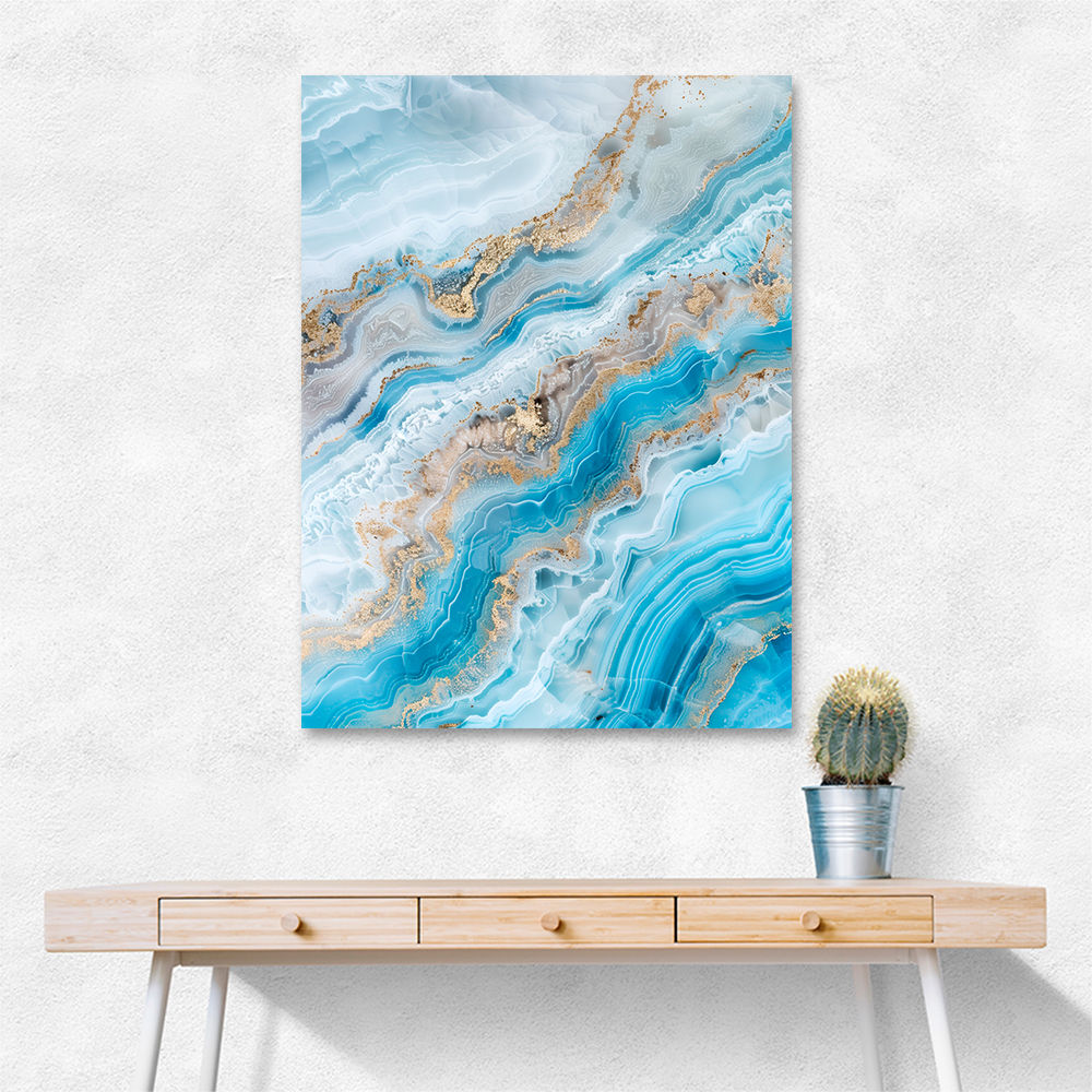 Turquoise Crystal With Gold