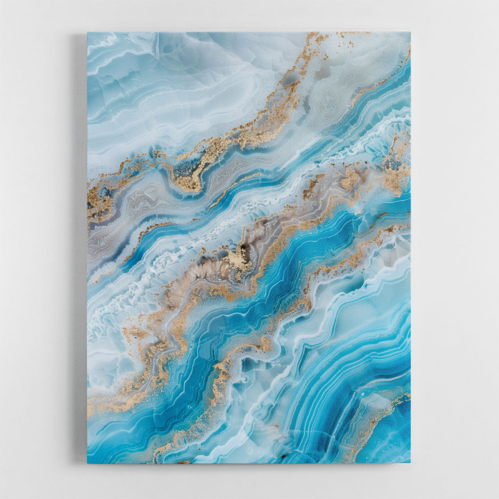 Turquoise Crystal With Gold
