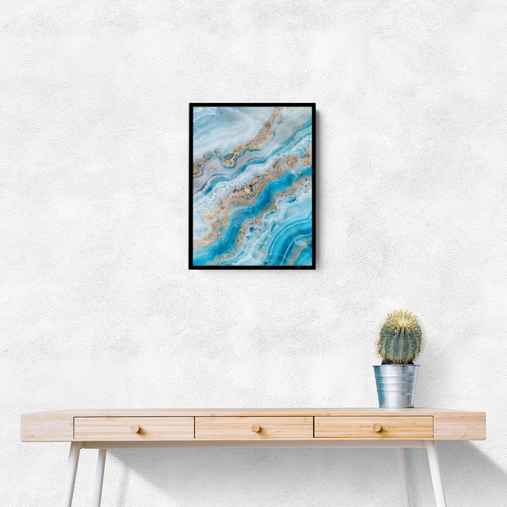 Turquoise Crystal With Gold