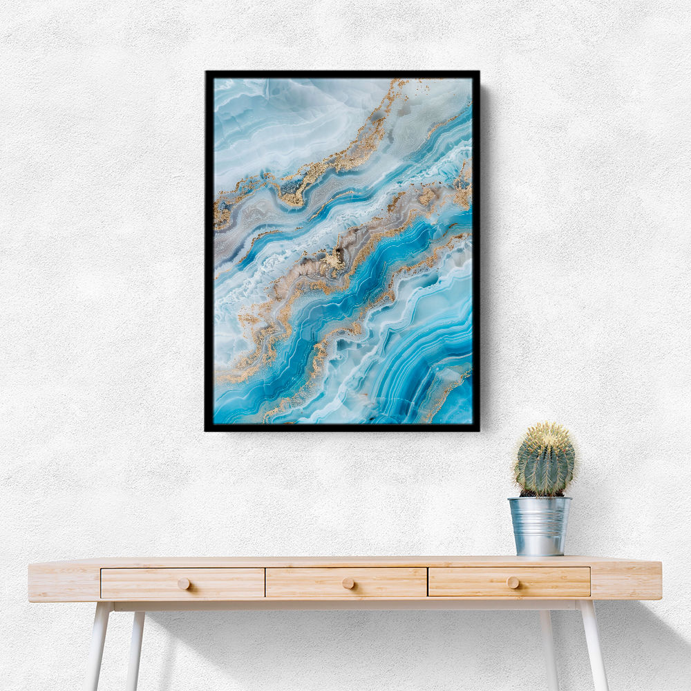 Turquoise Crystal With Gold