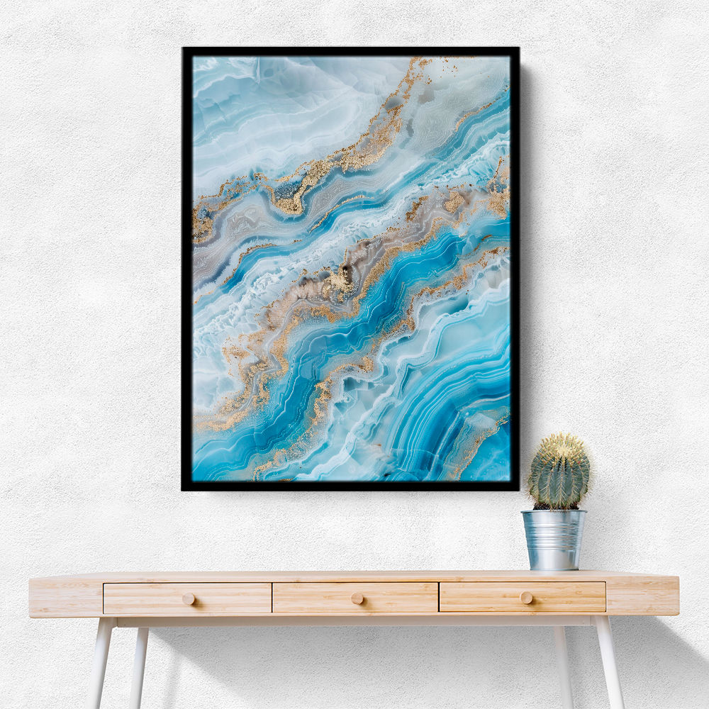 Turquoise Crystal With Gold