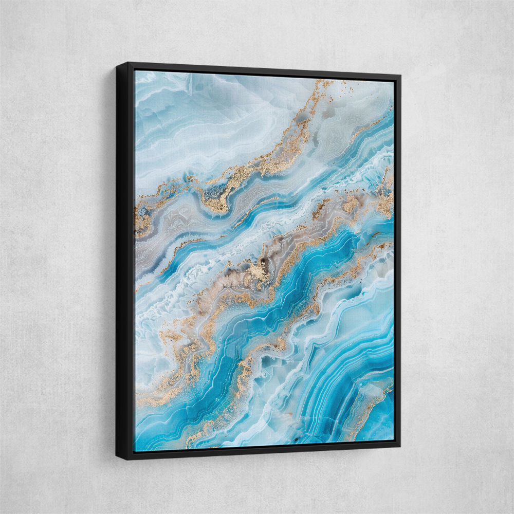 Turquoise Crystal With Gold