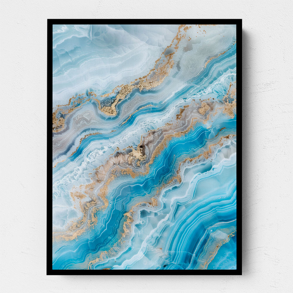 Turquoise Crystal With Gold