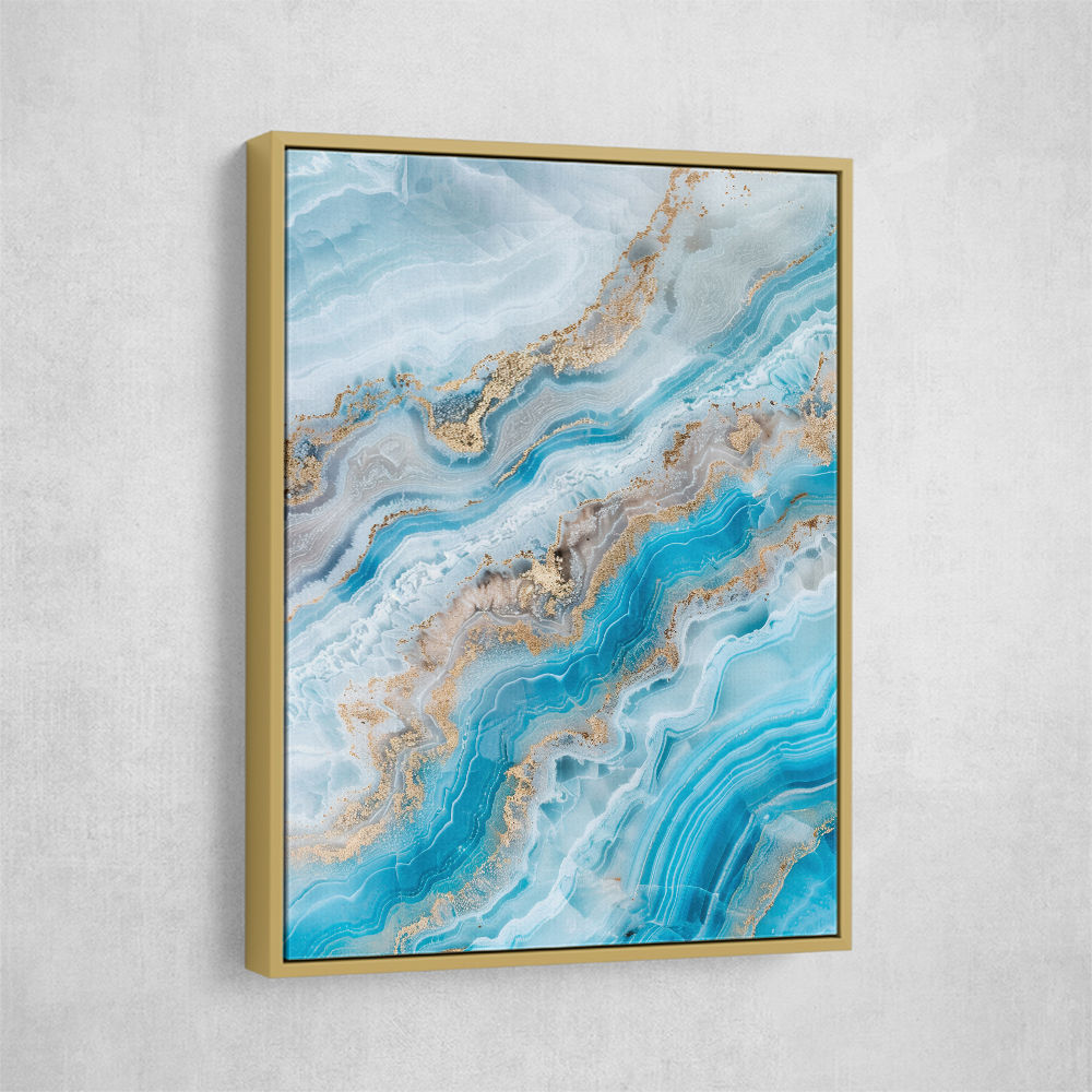Turquoise Crystal With Gold