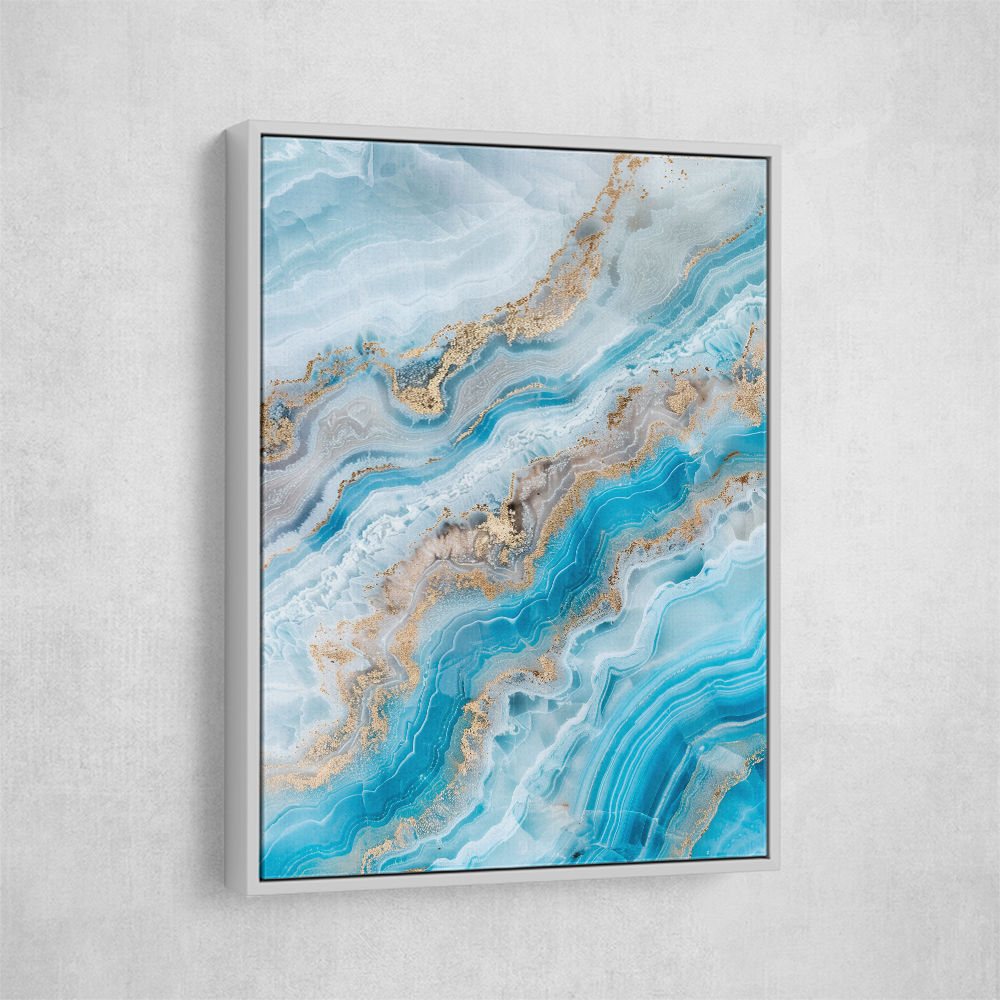 Turquoise Crystal With Gold