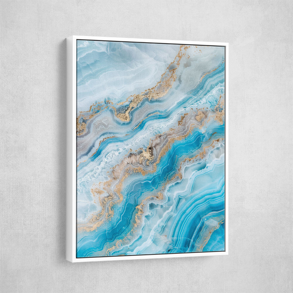 Turquoise Crystal With Gold