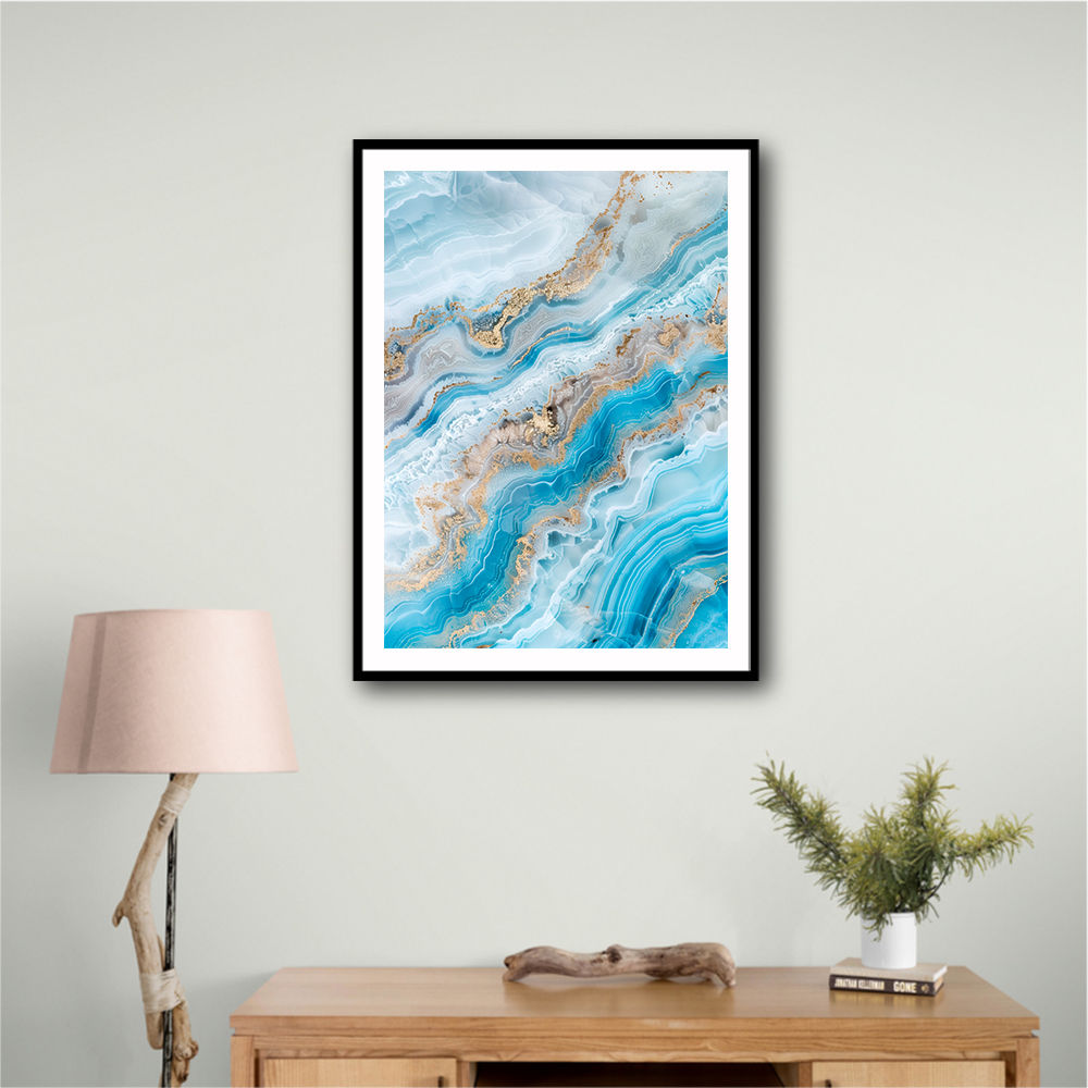 Turquoise Crystal With Gold