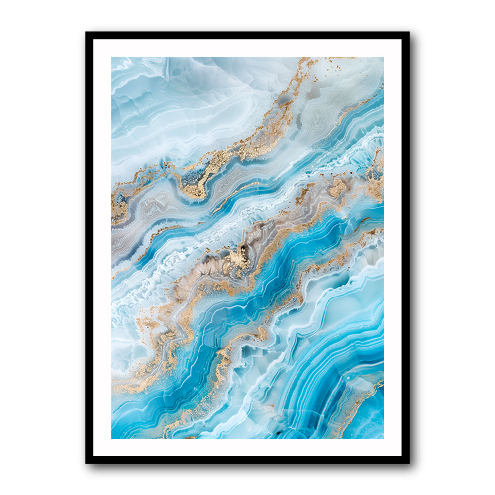 Turquoise Crystal With Gold