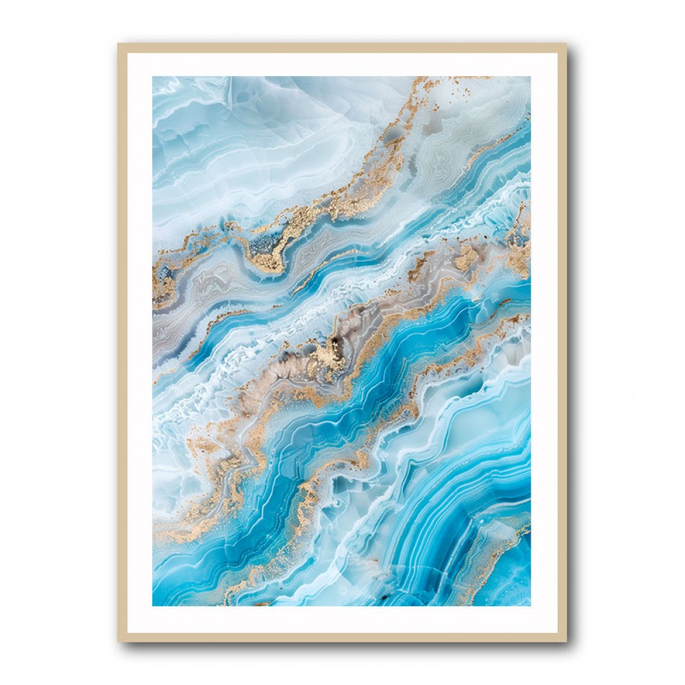 Turquoise Crystal With Gold