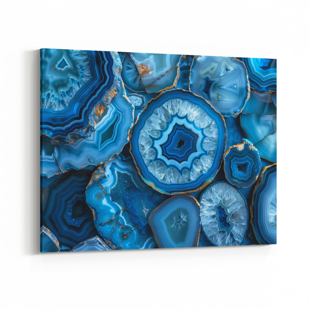 Blue Crystals With Gold