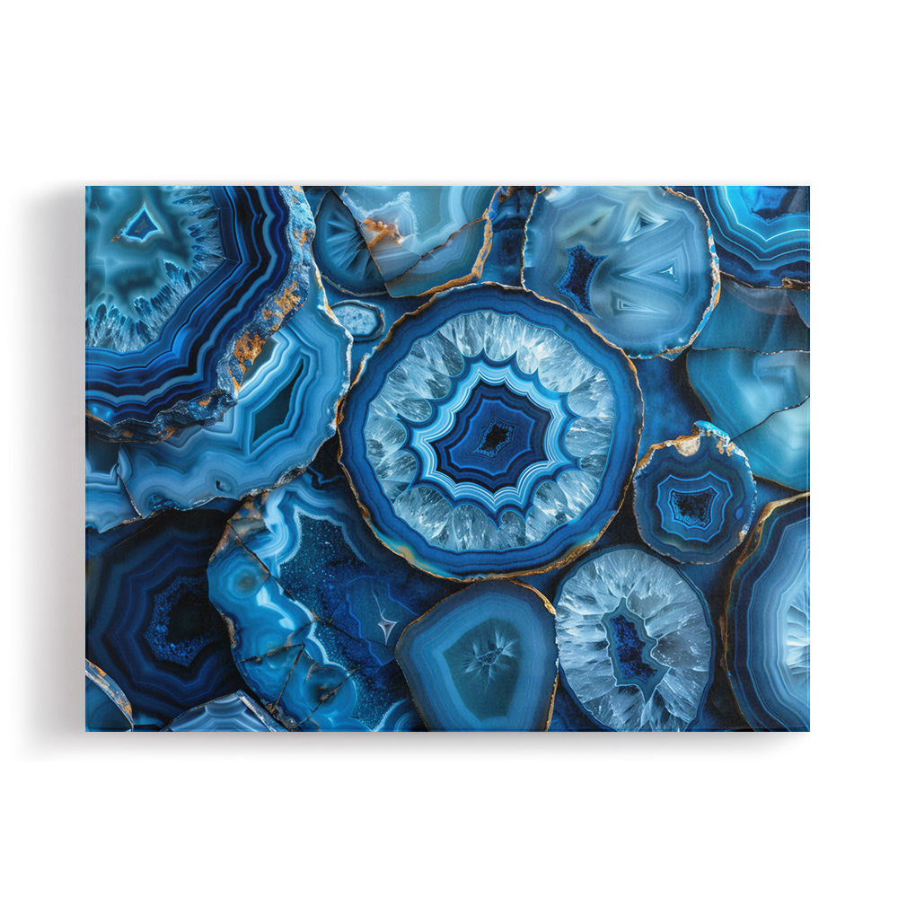 Blue Crystals With Gold