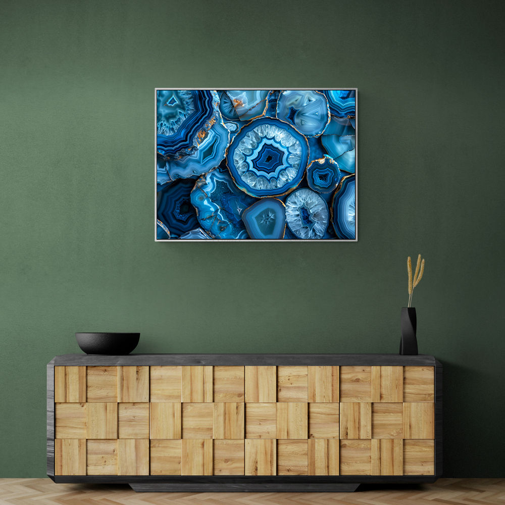 Blue Crystals With Gold