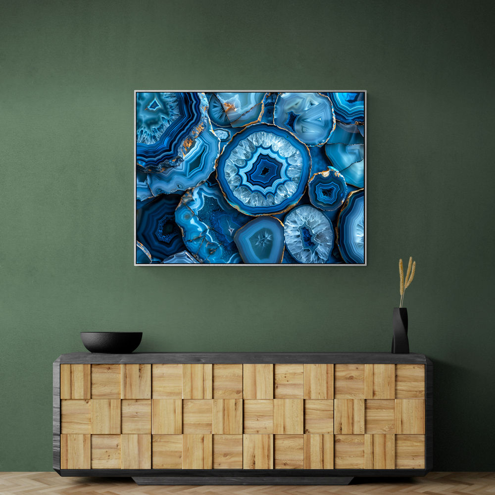 Blue Crystals With Gold
