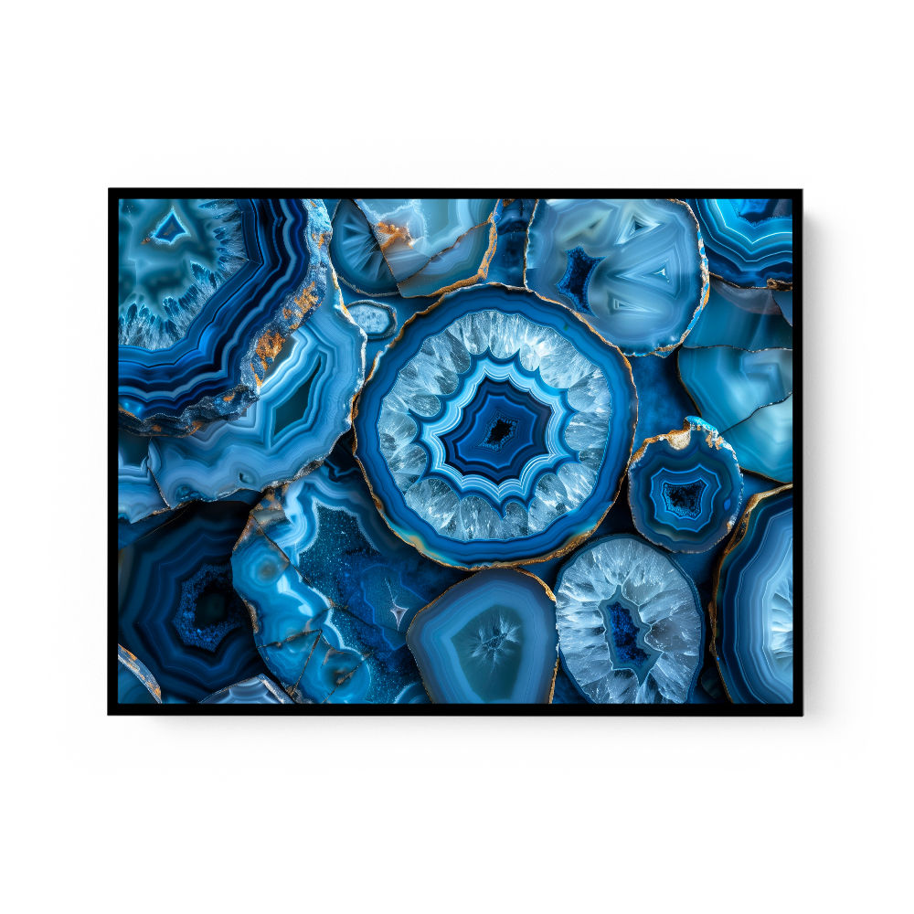 Blue Crystals With Gold