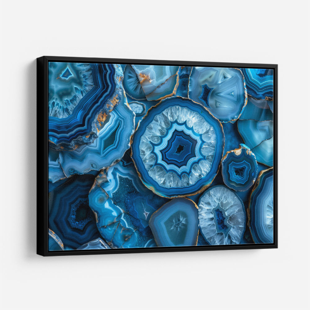 Blue Crystals With Gold