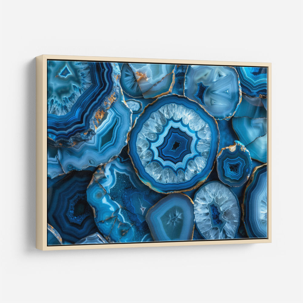 Blue Crystals With Gold