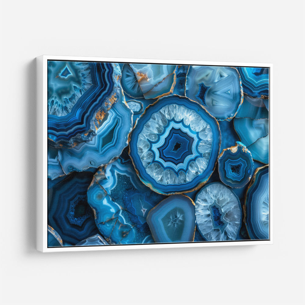 Blue Crystals With Gold
