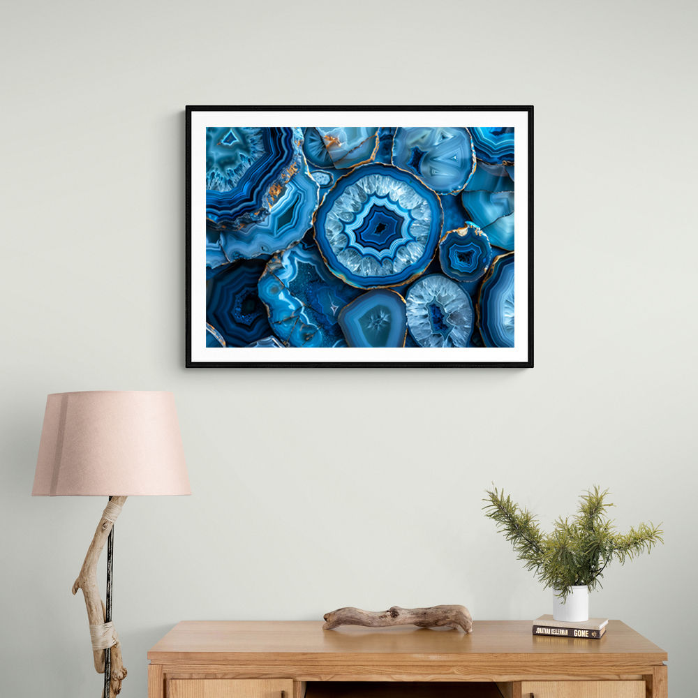 Blue Crystals With Gold