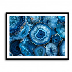 Blue Crystals With Gold
