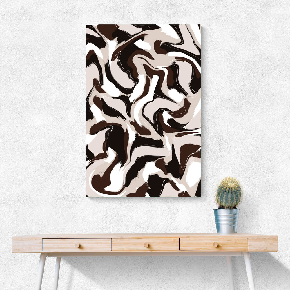 White Beige Brown Pattern White Beige Brown Pattern