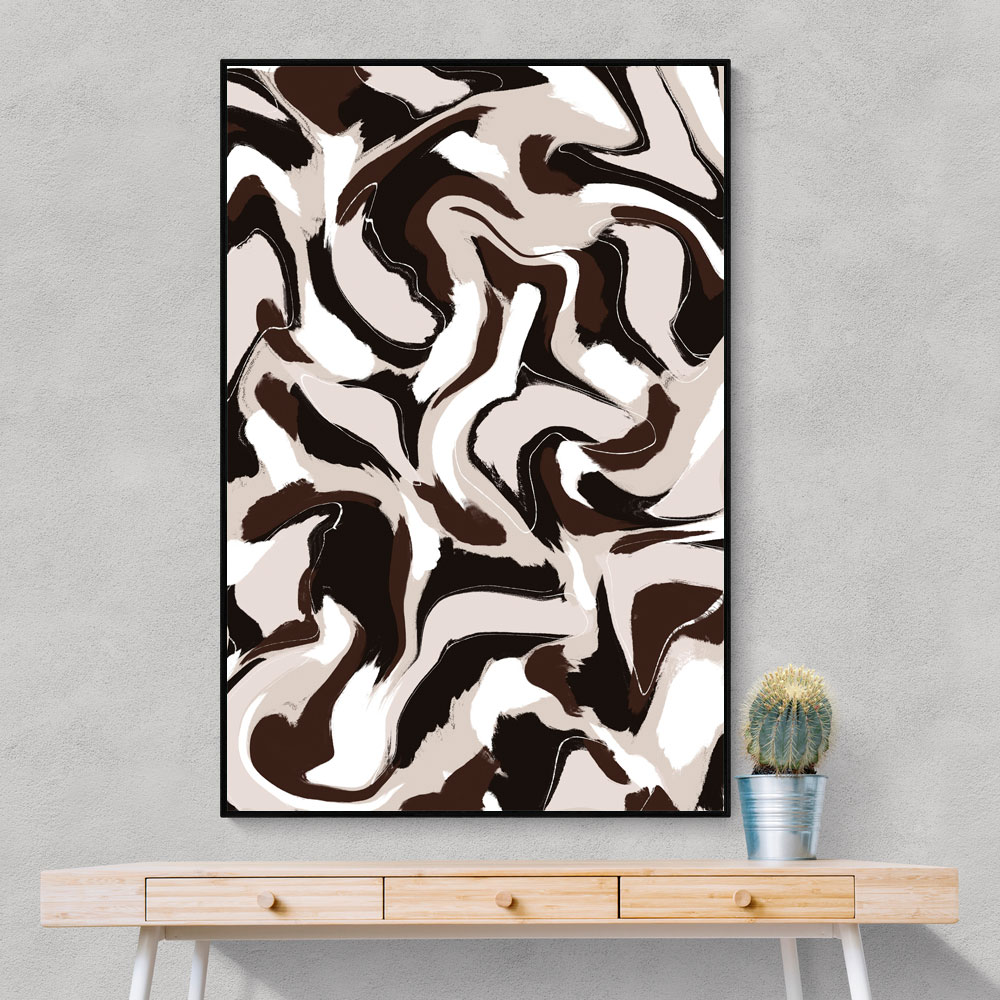 White Beige Brown Pattern White Beige Brown Pattern