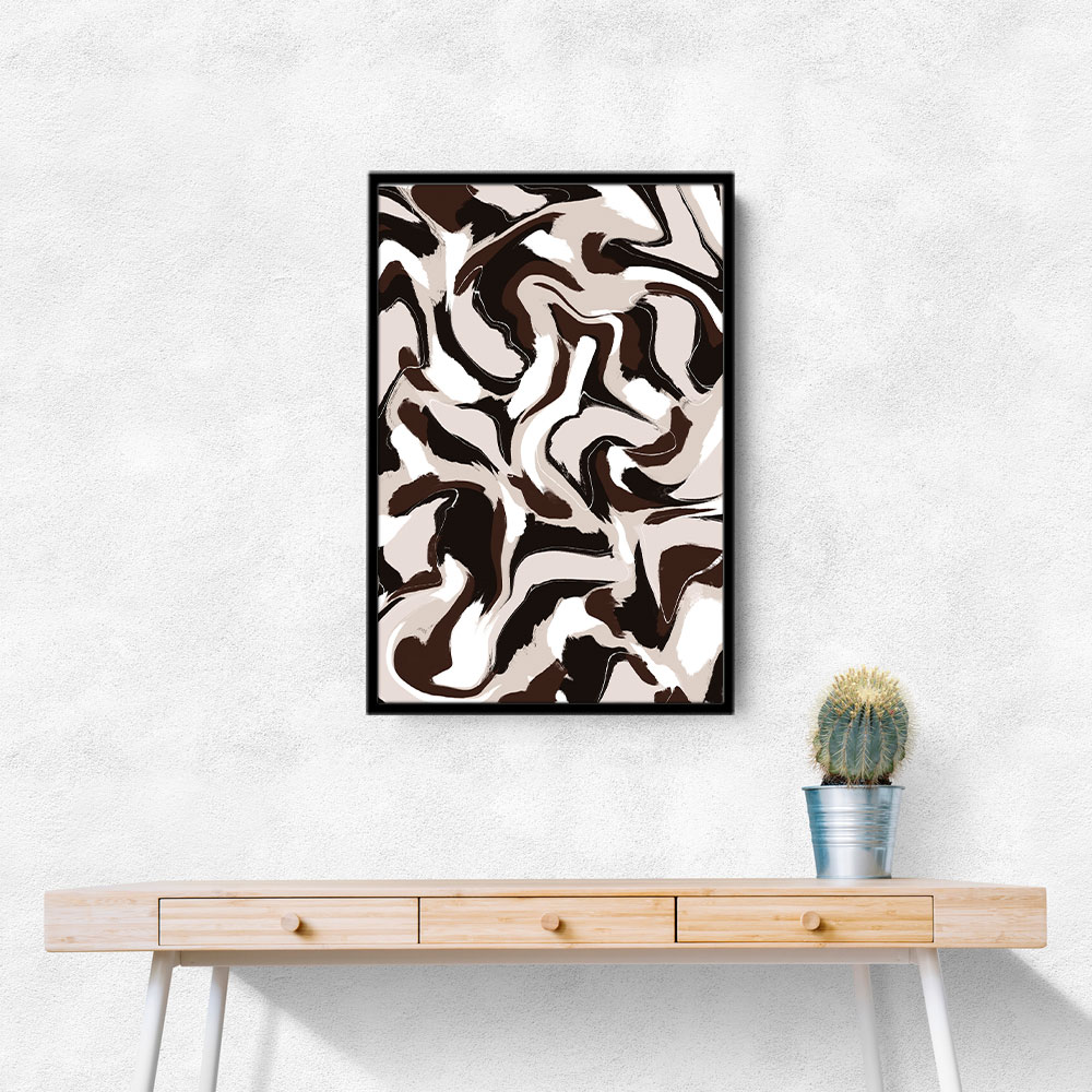 White Beige Brown Pattern White Beige Brown Pattern