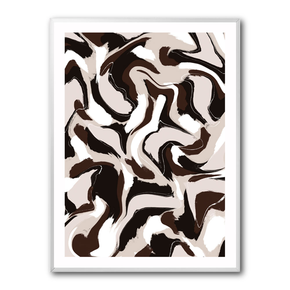 White Beige Brown Pattern White Beige Brown Pattern