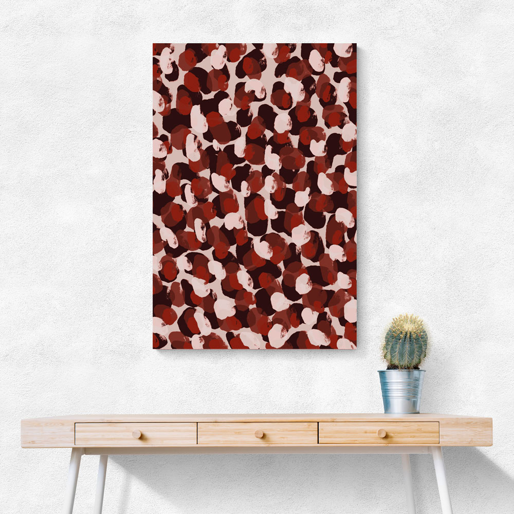 Red Beige Brown Dots Pattern Red Beige Brown Dots Pattern