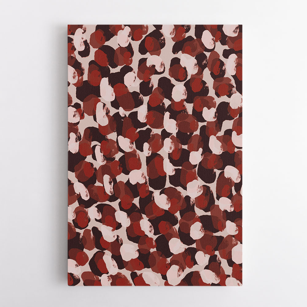 Red Beige Brown Dots Pattern Red Beige Brown Dots Pattern
