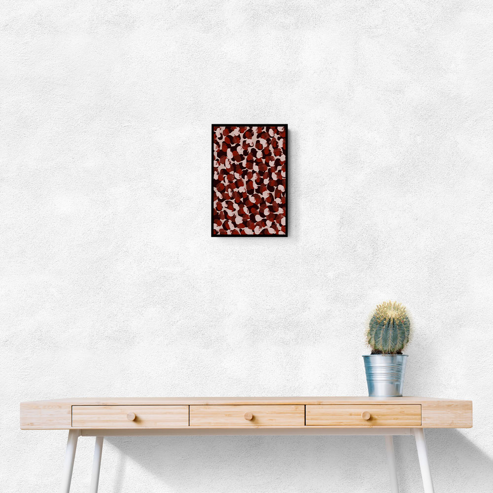 Red Beige Brown Dots Pattern Red Beige Brown Dots Pattern