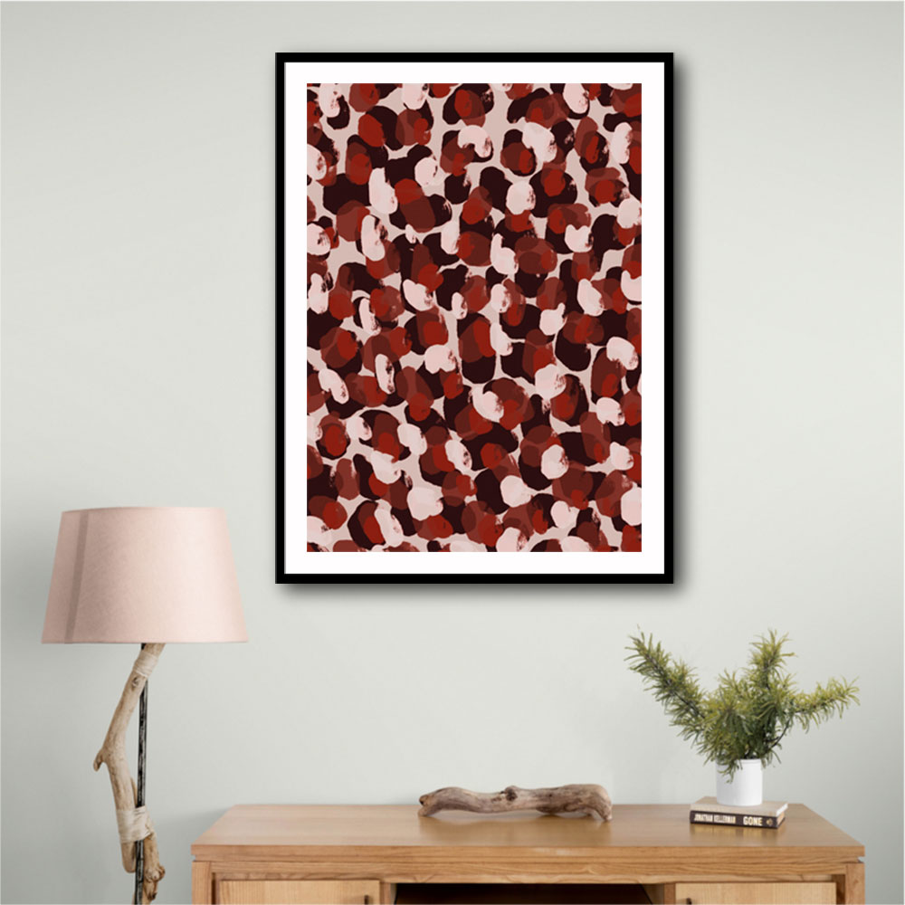 Red Beige Brown Dots Pattern Red Beige Brown Dots Pattern