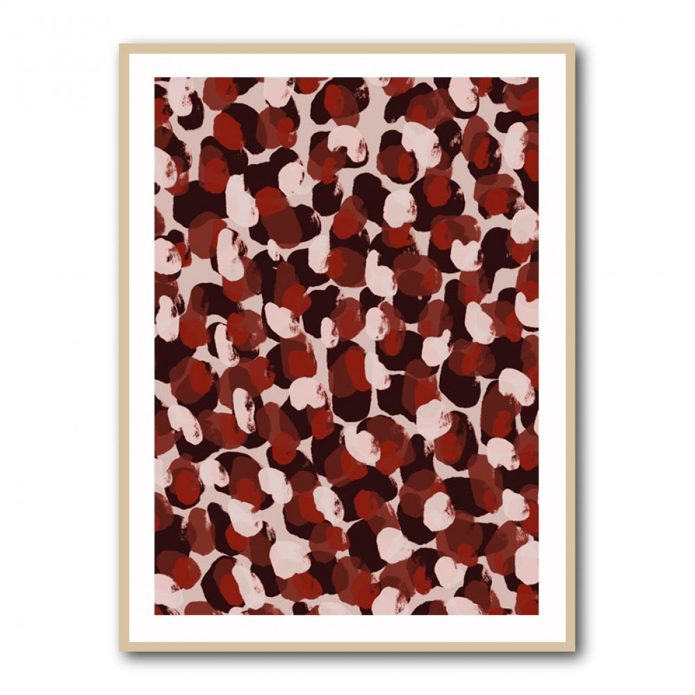 Red Beige Brown Dots Pattern Red Beige Brown Dots Pattern