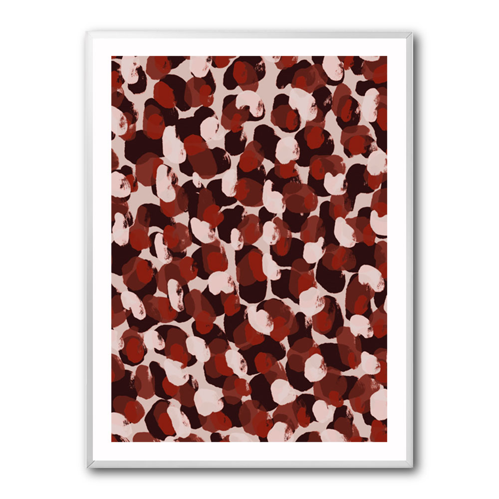 Red Beige Brown Dots Pattern Red Beige Brown Dots Pattern