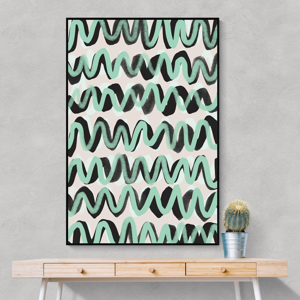 Turquoise ZigZag Pattern