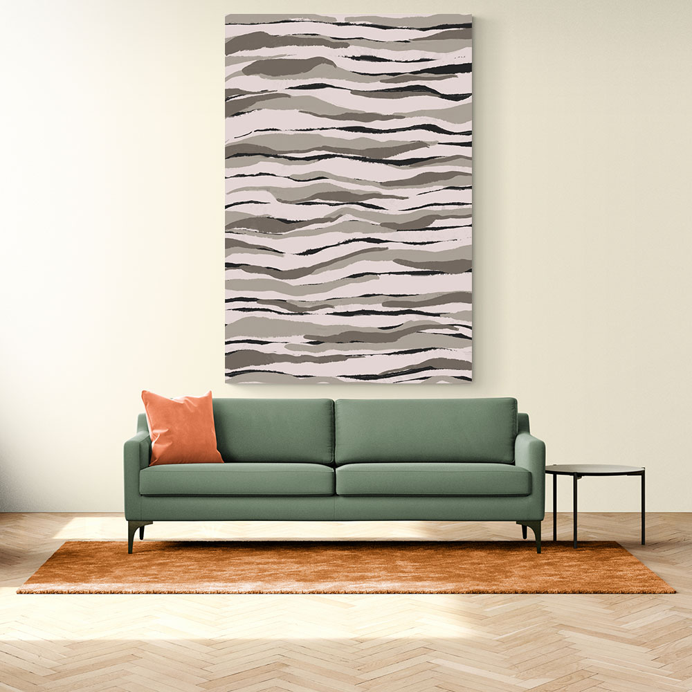 Grey And Beige Waves Grey And Beige Waves