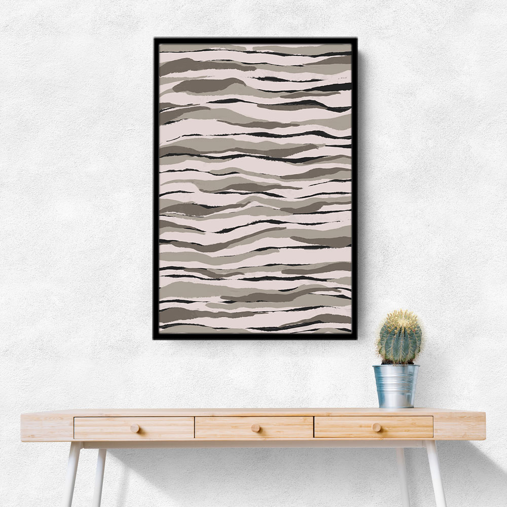 Grey And Beige Waves Grey And Beige Waves