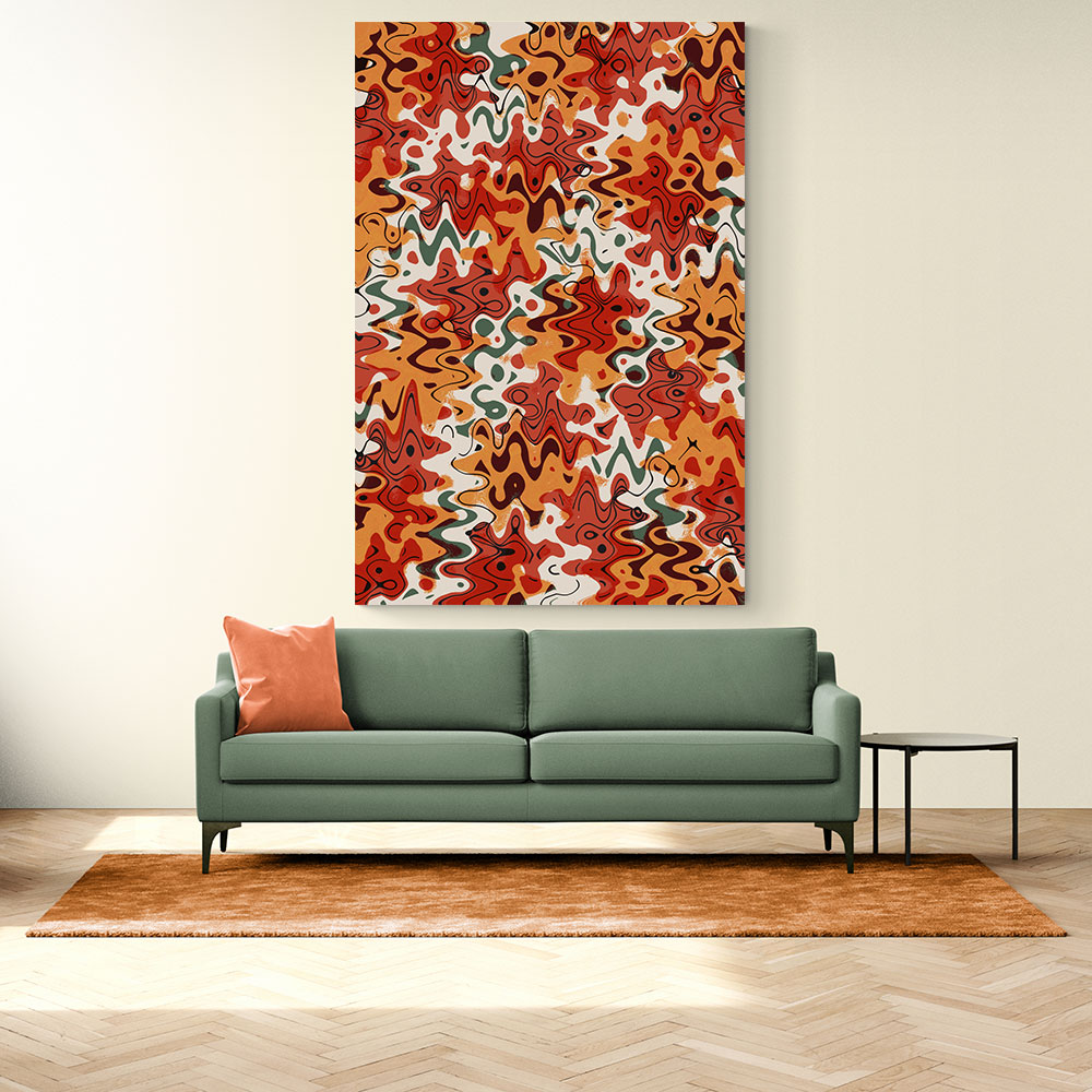 Liquid Red Orange Pattern Liquid Red Orange Pattern