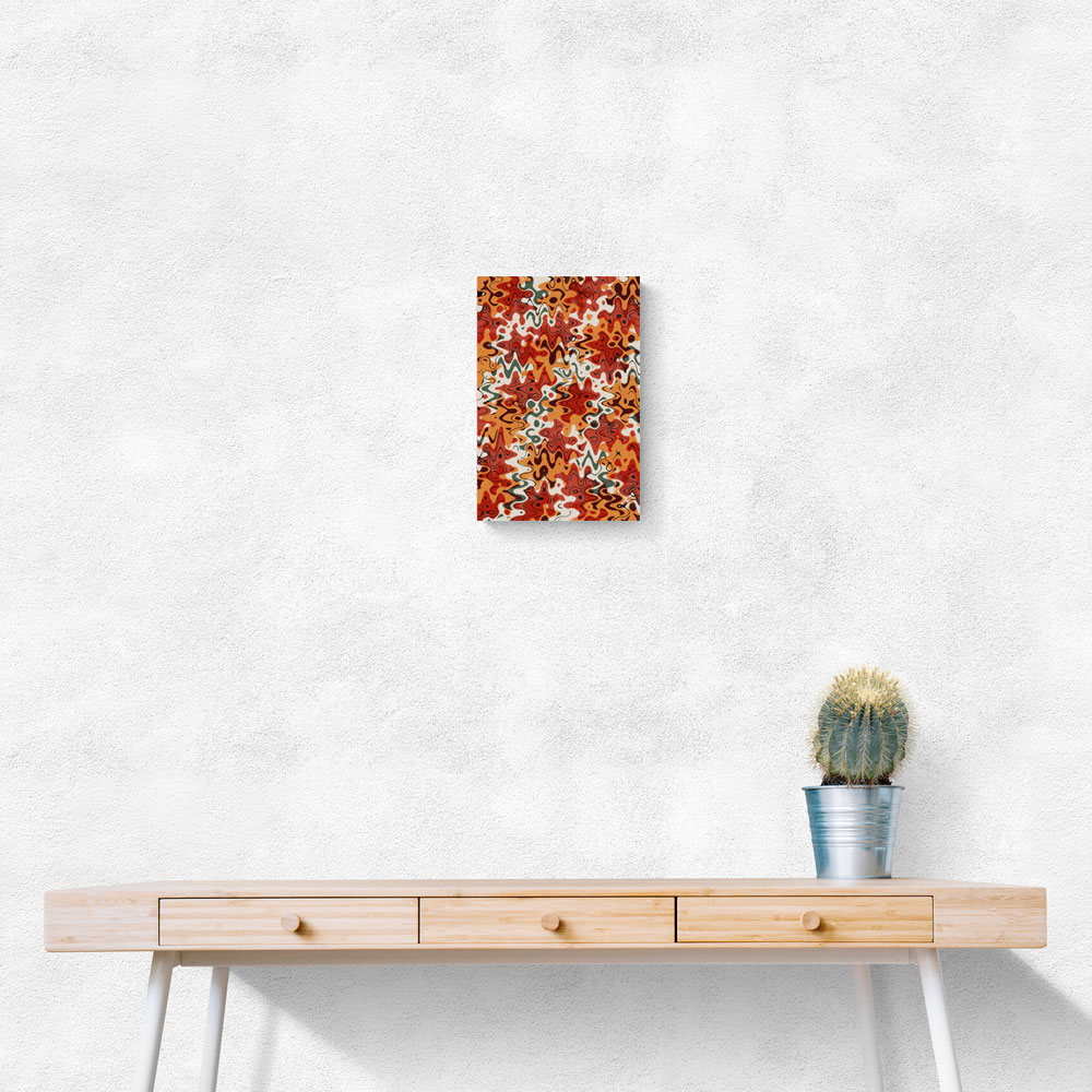 Liquid Red Orange Pattern Liquid Red Orange Pattern