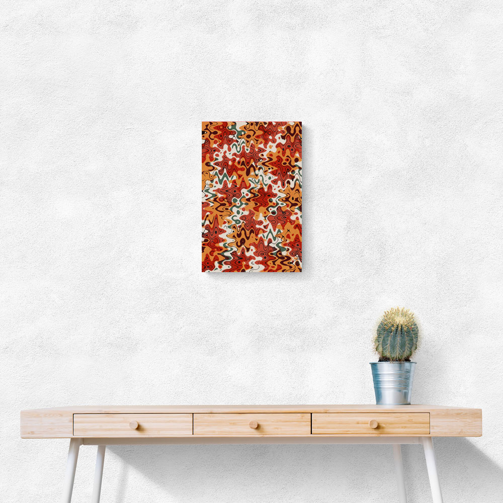 Liquid Red Orange Pattern Liquid Red Orange Pattern