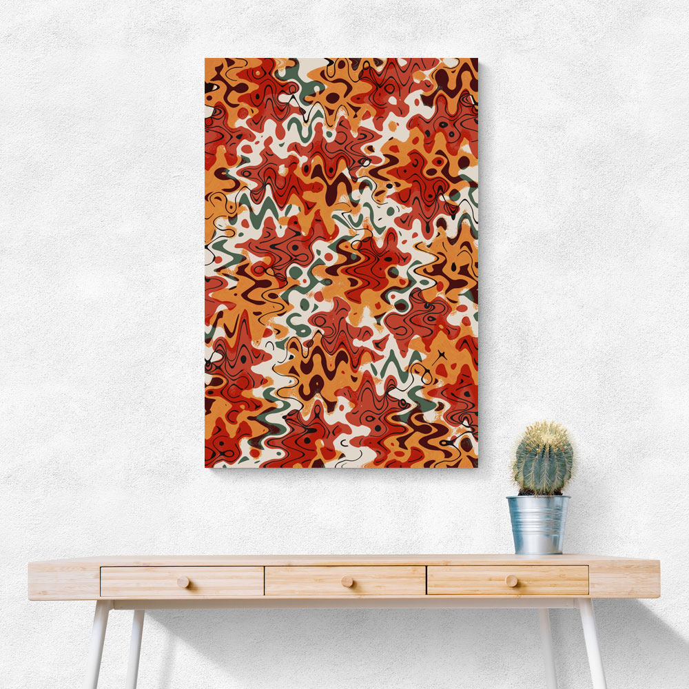 Liquid Red Orange Pattern Liquid Red Orange Pattern